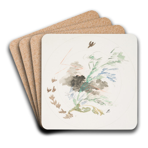 L'orage by Flix Bracquemond Art Drink Coaster set