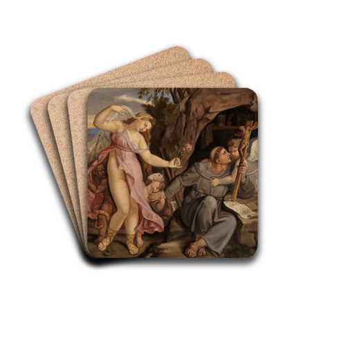 Versuchung des Heiligen Antonius by Gottlieb Schick Drink Coasters - set of 4