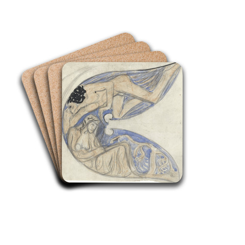 Man, vrouw en kind (Ellende) by Richard Nicolas Roland Holst Drink Coasters - set of 4