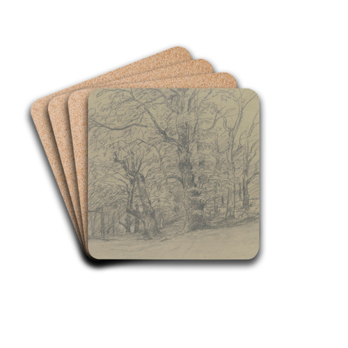 Trees at the edge of the forest by Jakob Maurer Drink Coasters - set of 4