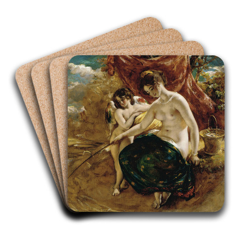 Nymph Angling by William Etty Art Drink Coaster set