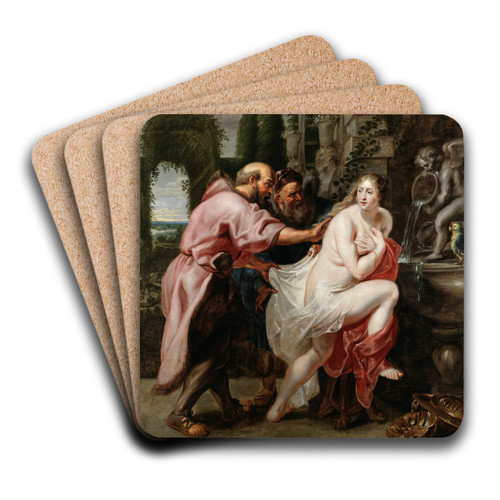 Susanna and the Elders by Peter Paul Rubens Art Drink Coaster set