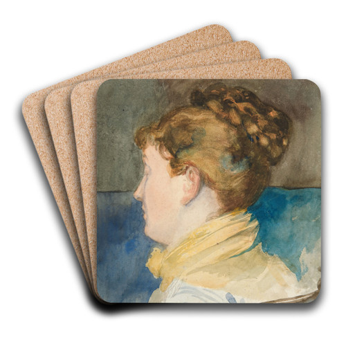 Portrait of Mrs.Abbey by Edwin Austin Abbey Art Drink Coaster set