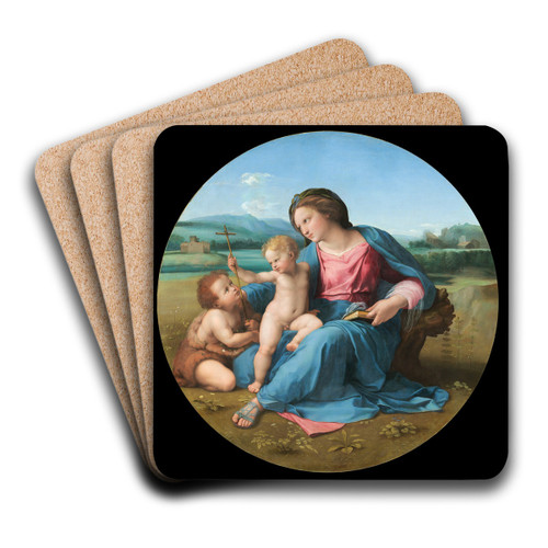 The Alba Madonna by Raphael Art Drink Coaster set