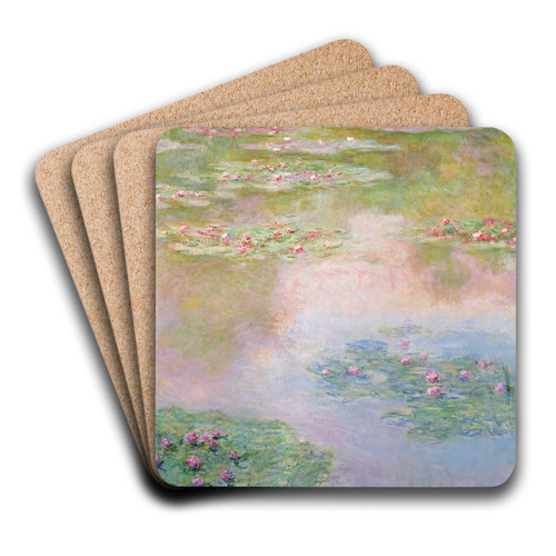 Nymphas by Claude Monet Art Drink Coaster set