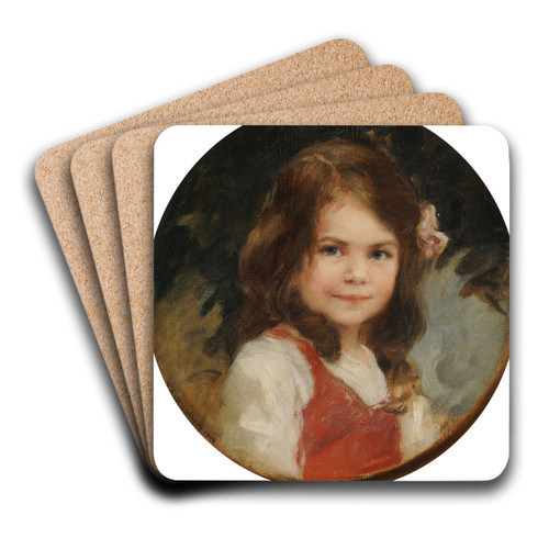 Hilde by Friedrich August von Kaulbach Art Drink Coaster set