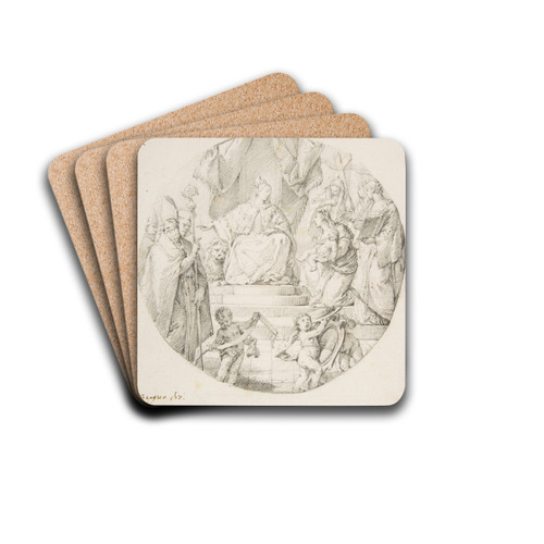 Nobility Presenting an Infant to Venice by Francesco Zugno Drink Coasters - set of 4