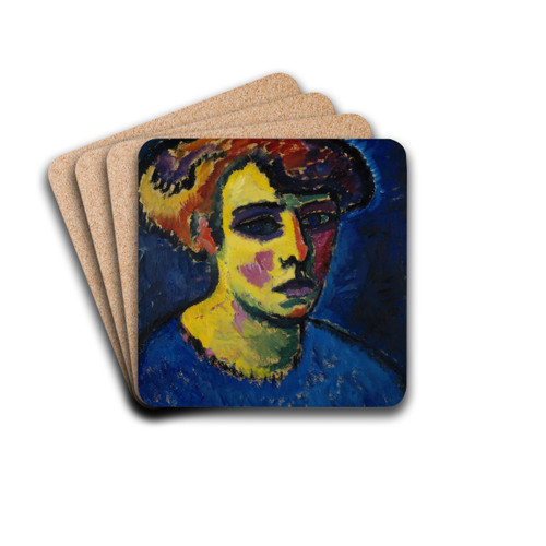 Frauenkopf (Head of a Woman) by Alexej von Jawlensky Drink Coasters - set of 4