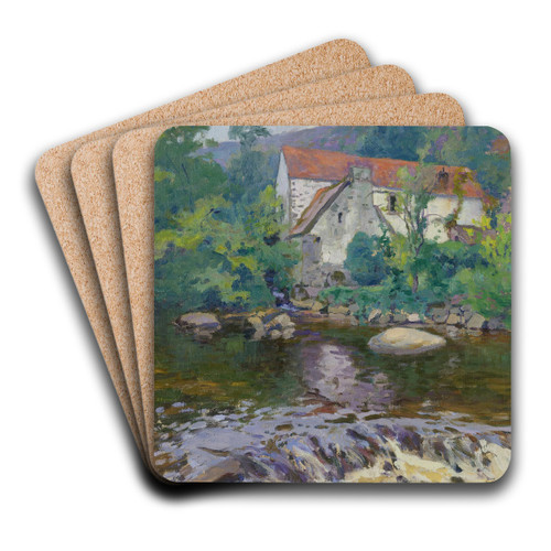 La Sdelle Au Moulin Barrat by Paul Madeline Art Drink Coaster set