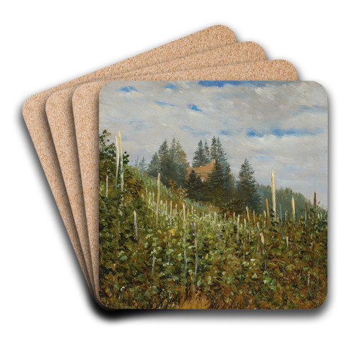 Vinyard in Pillnitz in early summer by Carl Gustav Carus Art Drink Coaster set
