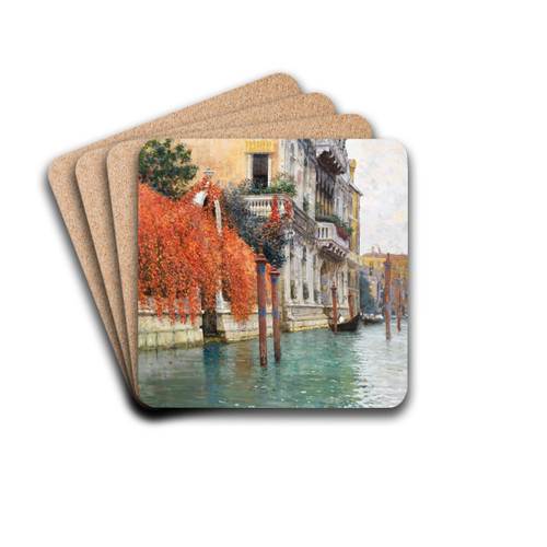 Venice, the Grand Canal by Vincenzo Caprile Drink Coasters - set of 4 Venice, the Grand Canal by Vincenzo Caprile Drink Coasters - set of 4