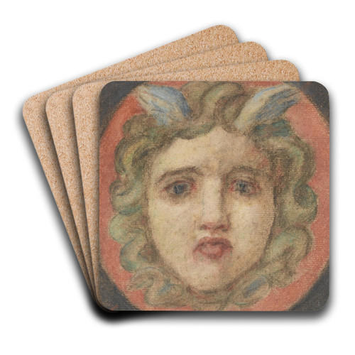 Medusa's Head by Henri Cros Art Drink Coaster set