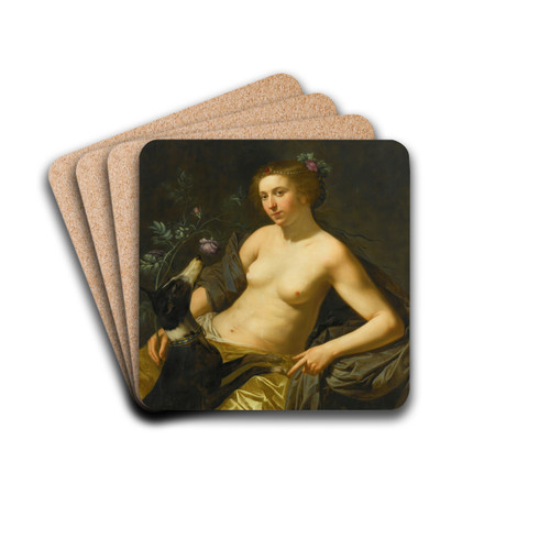 An Allegory Of The Sense Of Smell by Jan Van Bijlert Drink Coasters - set of 4