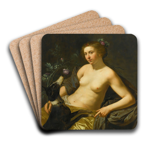 An Allegory Of The Sense Of Smell by Jan Van Bijlert Art Drink Coaster set