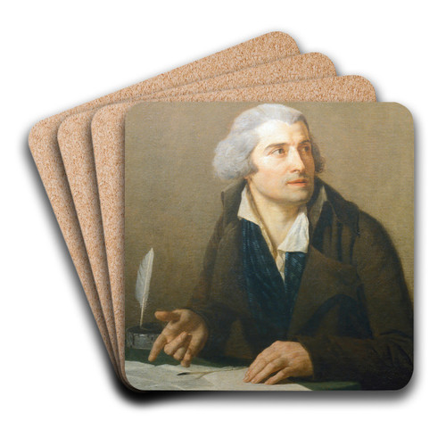 Marie Joseph Chentier by Jean Franois Hu Art Drink Coaster set Marie Joseph Chentier by Jean Franois Hu Art Drink Coaster set