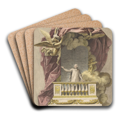 Design for a Pulpit by Augustin Pajou Art Drink Coaster set Design for a Pulpit by Augustin Pajou Art Drink Coaster set