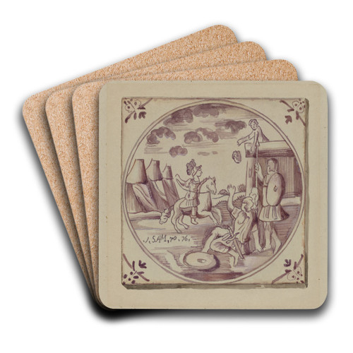 Fireplace Tile by John Dixon Art Drink Coaster set