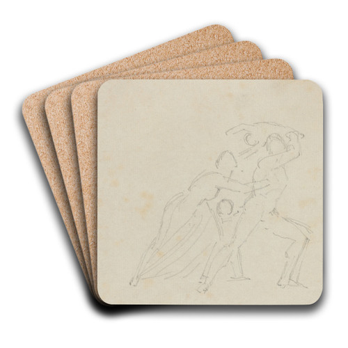Study for 'The Fury of Athamas' by John Flaxman Art Drink Coaster set