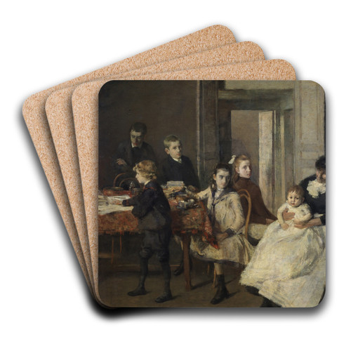 The Children of Franois van Rysselberghe by Theo van Rysselberghe Art Drink Coaster set