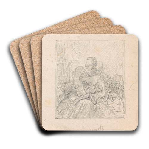 Huguenots by Nicaise De Keyser Art Drink Coaster set