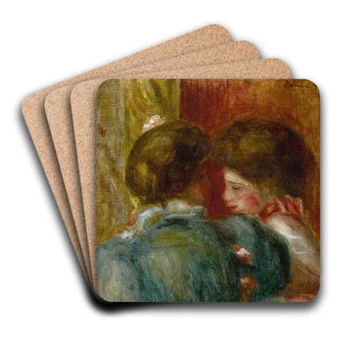 Deux femmes by Pierre-Auguste Renoir Art Drink Coaster set Deux femmes by Pierre-Auguste Renoir Art Drink Coaster set