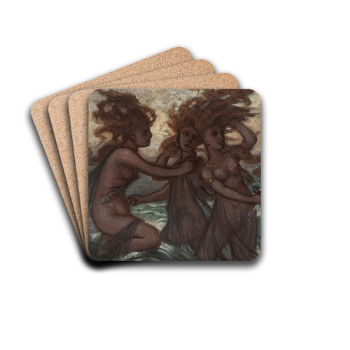 The Phorcydes by Elihu Vedder Drink Coasters - set of 4