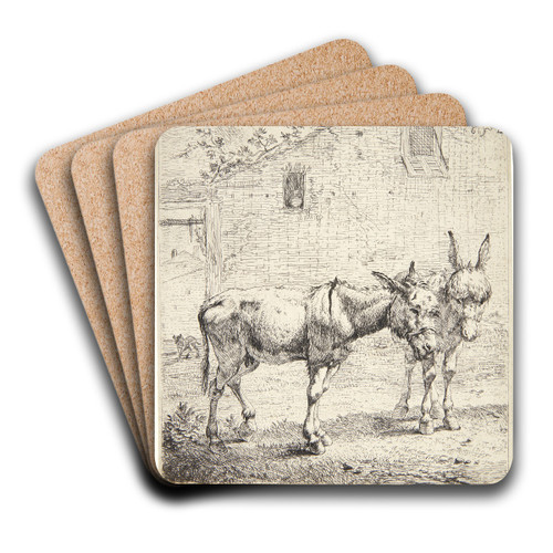 To sler by Karel Dujardin Art Drink Coaster set