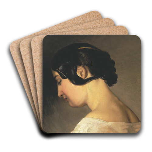 Italienerinde by Wilhelm Marstrand Art Drink Coaster set
