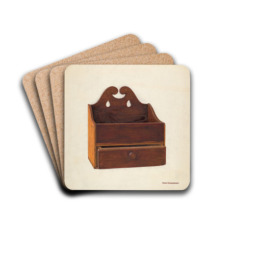 Comb Box by Chris Makrenos Drink Coasters - set of 4