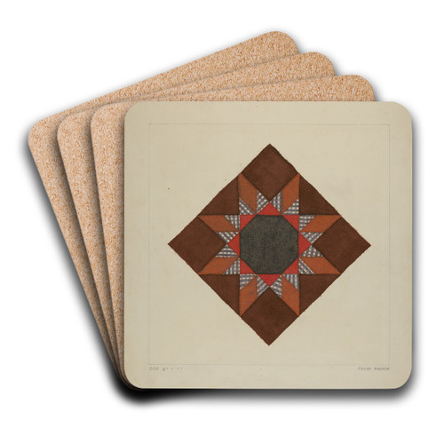Quilt Block by Frank Maurer Art Drink Coaster set