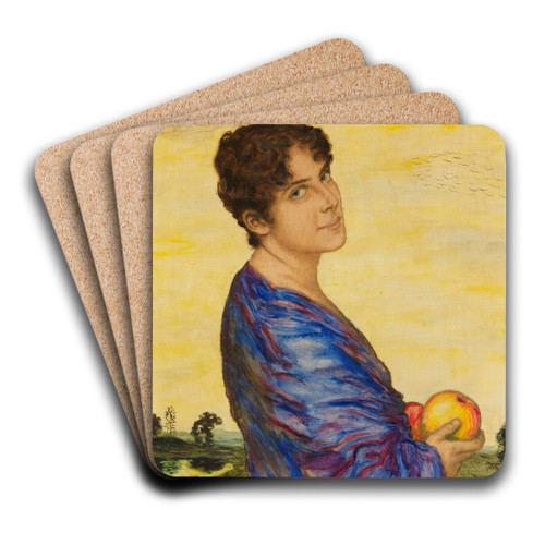 Portrt Frau von Stuck by Franz von Stuck Art Drink Coaster set