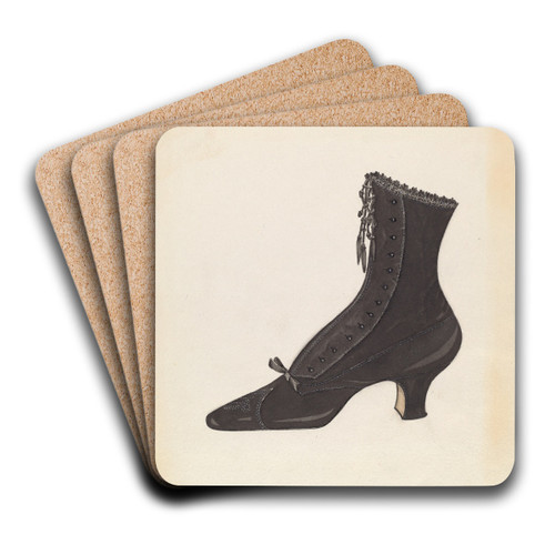 Woman's Shoe by Margaret Concha Art Drink Coaster set