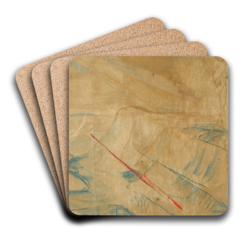Sun Rays by Edvard Munch Art Drink Coaster set