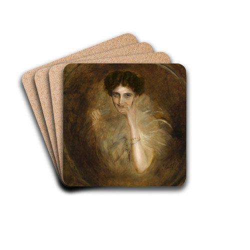 Lady Mary Victoria Leiter Curzon by Franz von Lenbach Drink Coasters - set of 4