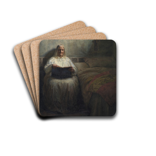Leonora Christina in The Maribo Monastery by Kristian Zahrtmann Drink Coasters - set of 4 Leonora Christina in The Maribo Monastery by Kristian Zahrtmann Drink Coasters - set of 4