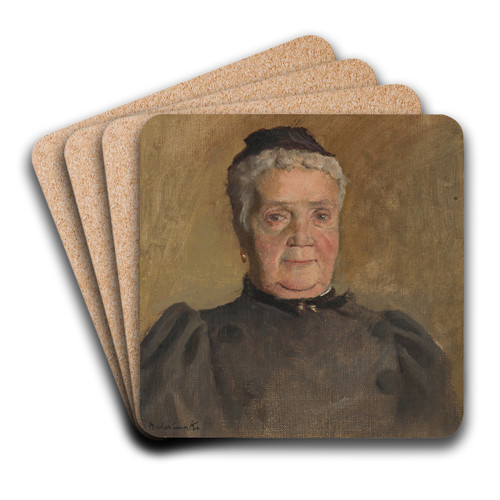 Portrait of Evelin Czbel by Ladislav Mednynszky Art Drink Coaster set