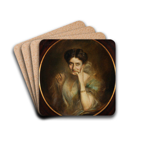 Portrt der Mary Victoria Lady Curzon von Kedleston, Vizeknigin von Indien by Franz von Lenbach Drink Coasters - set of 4