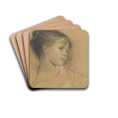 Annerl by Gustav Klimt Drink Coasters - set of 4 Annerl by Gustav Klimt Drink Coasters - set of 4