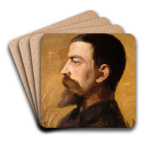 Valdemar Schnheyder Mller by Anna Ancher Art Drink Coaster set