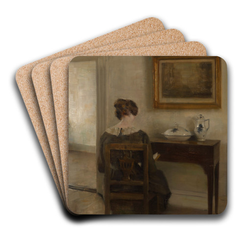 Reading by Carl Holse Art Drink Coaster set