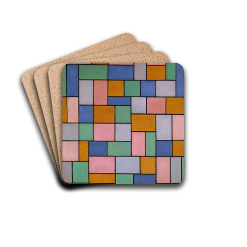 Composition in dissonances by Theo van Doesburg Drink Coasters - set of 4