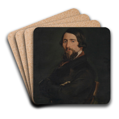 Herrenbildnis by Francesco Hayez Art Drink Coaster set