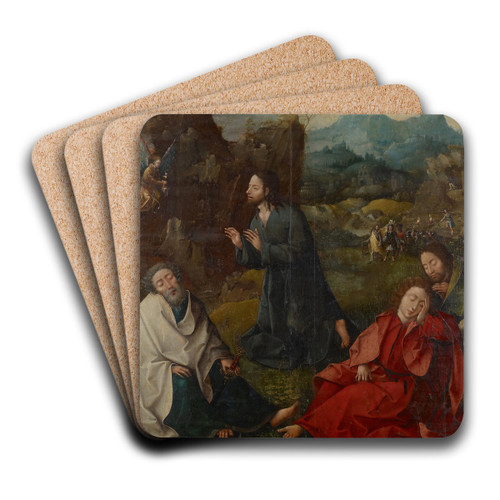 Christ on the Mount of Olives by Bernard van Orley Art Drink Coaster set