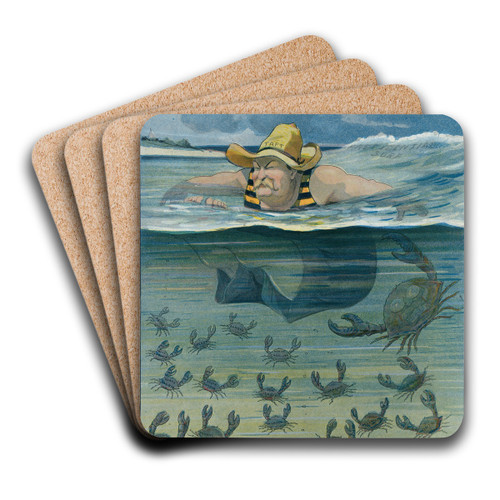 He doesn't realize what is coming to him by Louis Glackens Art Drink Coaster set He doesn't realize what is coming to him by Louis Glackens Art Drink Coaster set