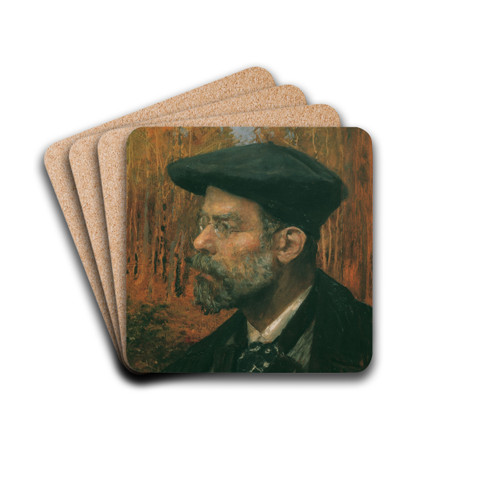 Der Maler Theodor Von Hrmann by Theodor Von Hrmann Drink Coasters - set of 4