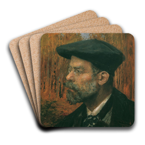 Der Maler Theodor Von Hrmann by Theodor Von Hrmann Art Drink Coaster set