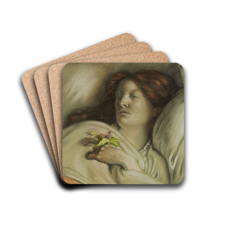 Convalescent - Portrait of Emma Madox Brown by Ford Madox Brown Drink Coasters - set of 4