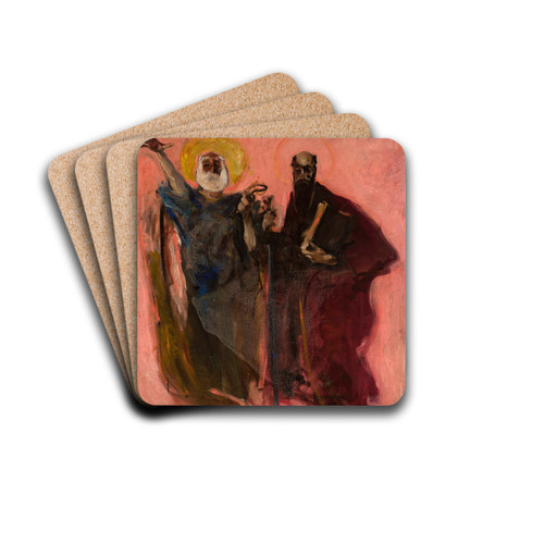 Apostles Peter and Paul, sketch by Konrad Krzyanowski Drink Coasters - set of 4