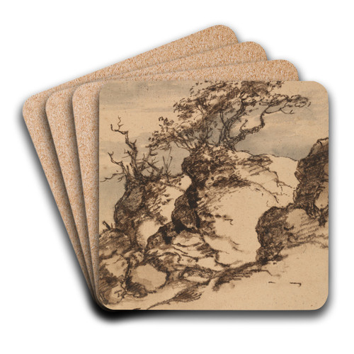 A Rocky Bank by John Hoppner Art Drink Coaster set