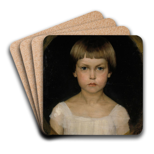 Portrait Of The Artists Sister Berta Edelfelt by Albert Edelfelt Art Drink Coaster set